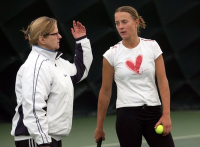 Aita Põldma ja Maret Ani 2006. aasta aprillis Tallinnas treeningul.