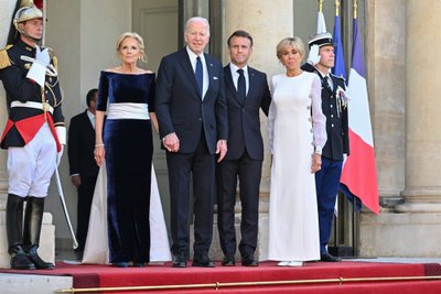 Dr Jill Biden, USA president Joe Biden, Prantsusmaa president Emmanuel Macron ja Brigitte Macron