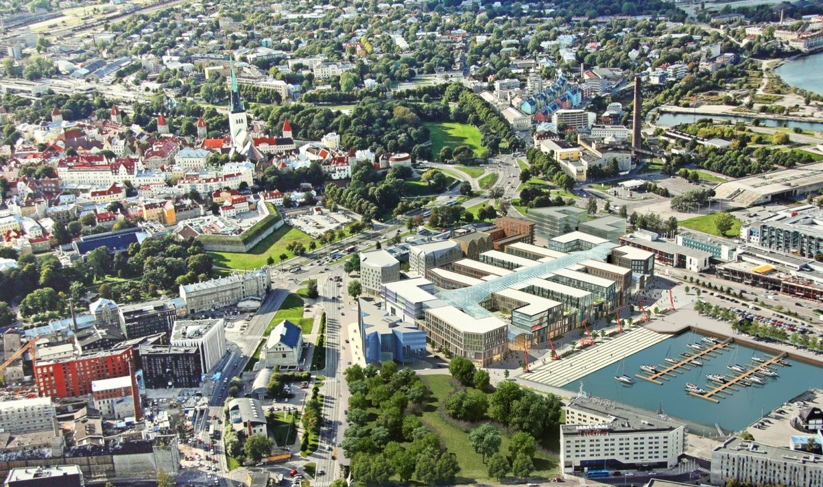 Tallinna sadamaala tulevik arhitektuuribüroo Chapman Taylor plaani järgi