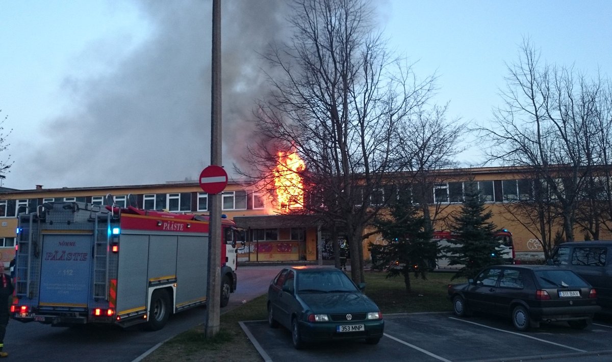 Õismäe vanas koolimajas oli tulekahju