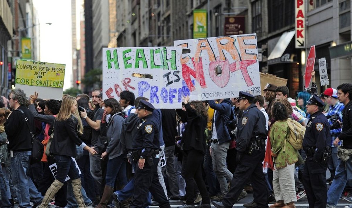 Hõivake Wall Street meeleavaldused New Yorgis