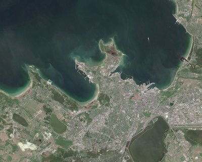 Tallinn kosmosest. (Foto: Maaamet.ee)