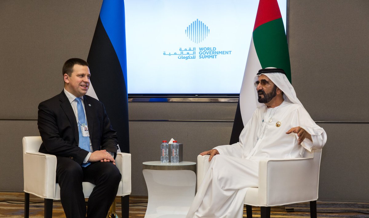 Peaminister Jüri Ratas ja šeik Mohammed bin Rashid Al Maktoum