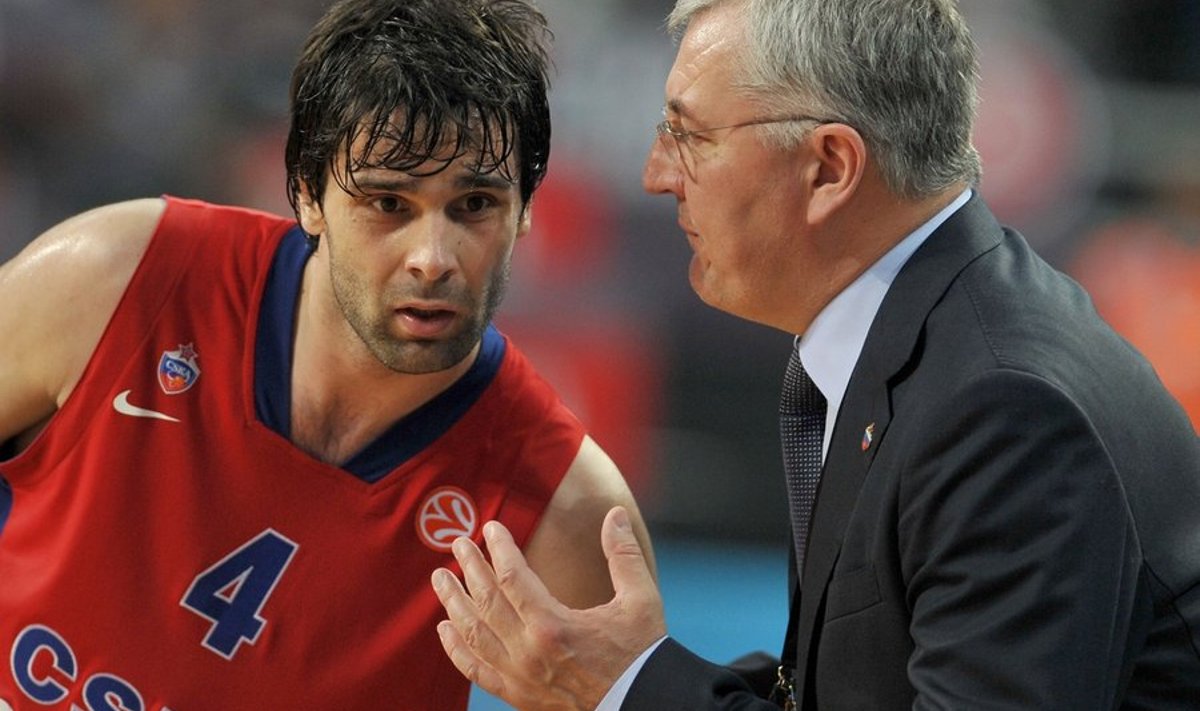 Jonas Kazlauskas ja Milos Teodosic