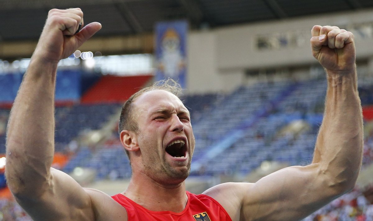 Robert Harting, Moskva MM, taas võidumees. Viimati jäi vägilane kullast ilma 2010. aastal Euroopa meistrivõistlustel. 