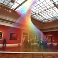 Мексиканский художник поместил радугу в музей