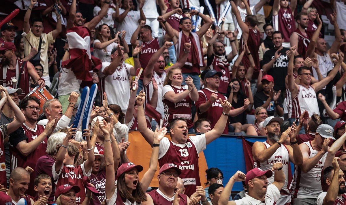 Läti korvpallurid tõid fännidele rõõmu.