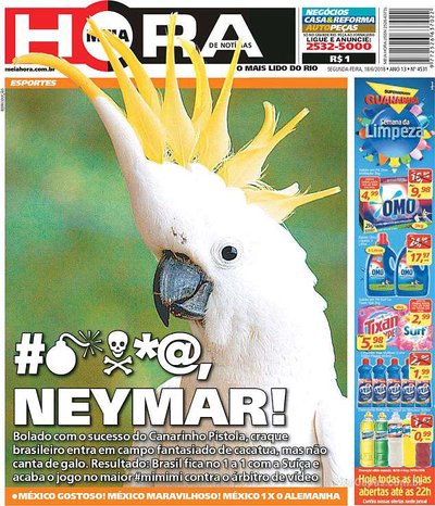 Neymari soeng pakub Brasiilias kõvasti kõneainet ja selle üle visatakse nalja ka ajalehtede esikaantel.
