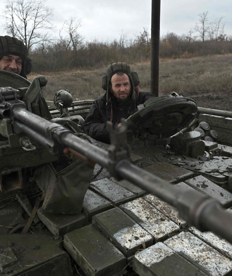 Ukraina sõjaväelased Bahmutis. Foto tehtud 5. veebruaril 2024.
