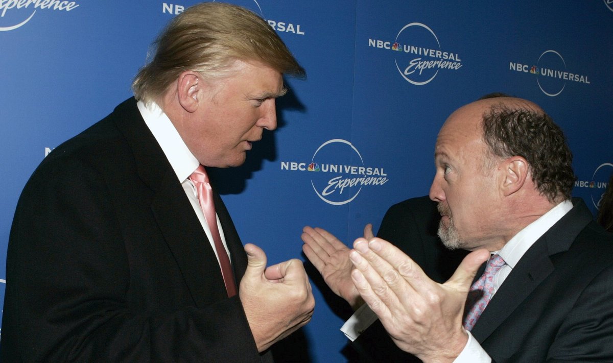 CNBC telestaar Jim Cramer (paremal) koos Donald Trumpiga.