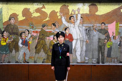 North Korean metro guard