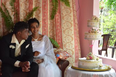 Verivärske Sri Lanka noorpaar, kelle pulma oli meil au kutsutud olla. 