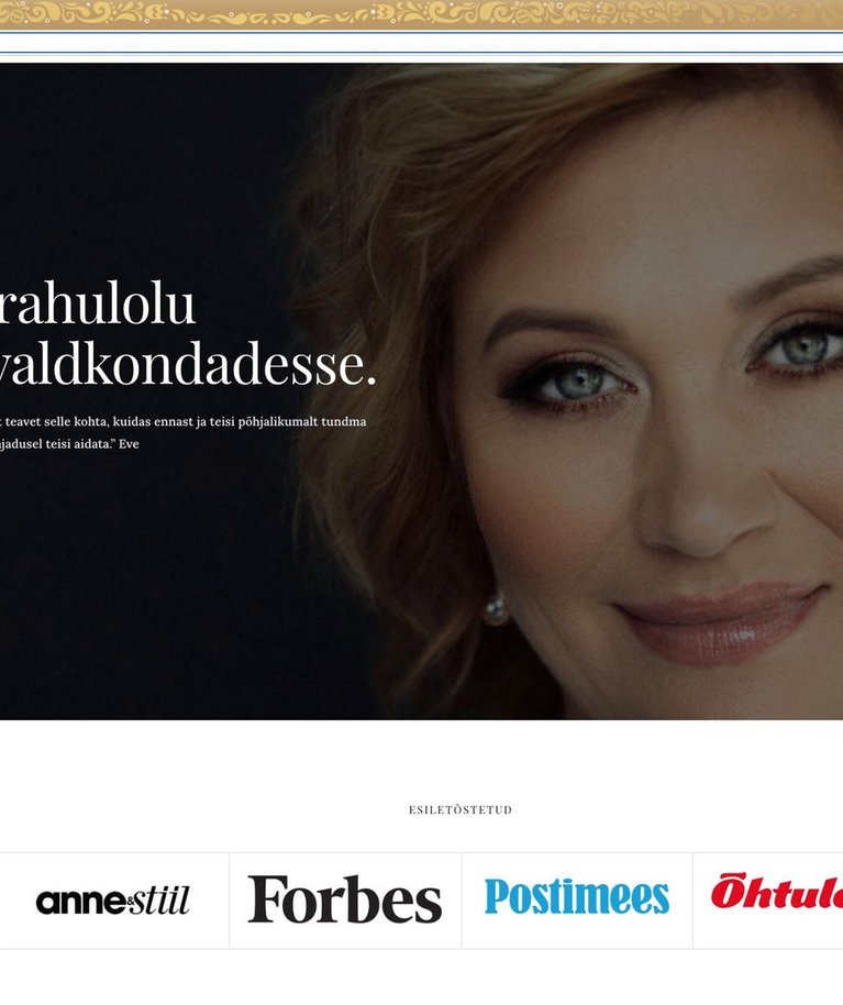 Särav ja veenev: Heidi Plumberg oskab end oma kodulehel esitleda.