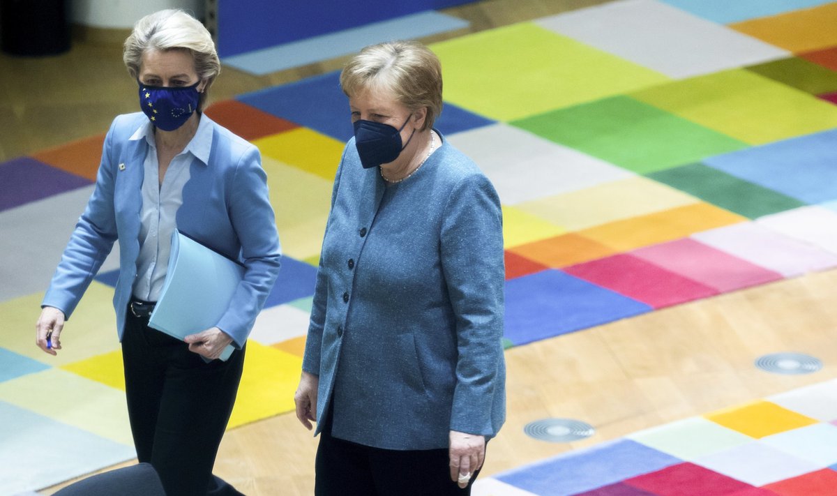 Euroopa Komisjoni president Ursula von der Leyen ja Saksa liidukantsler Angela Merkel arutasid esmaspäeval Brüsselis Valgevene küsimust.