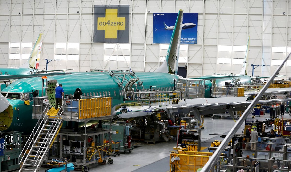 Boeing 737 Max lennukite ehitus Boeingu tehases Rentonis