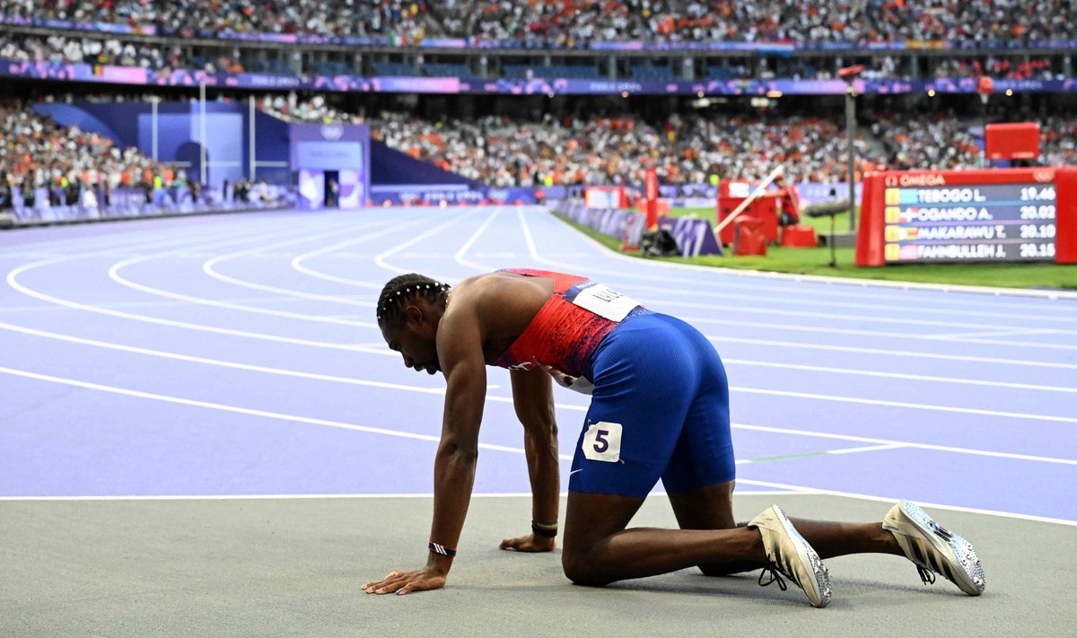 Noah Lyles'il oli 200 m jooksu finaali järel silmnähtavalt raske.