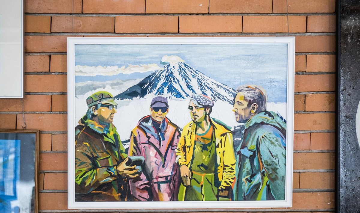 Heiti Polli „Lumi”, suurema töö visand. Pildil paremalt Tõnu Kesküla, Arvo Raudsepp, Andres Kollist ja Jüri Kask