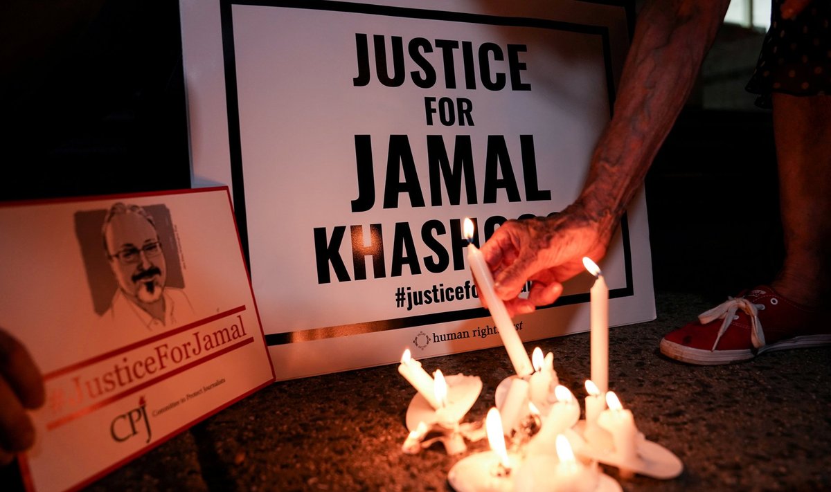 Jamal Khashoggi mälestusüritus mullu sügisel Washingtonis Saudi Araabia konsulaadi juures