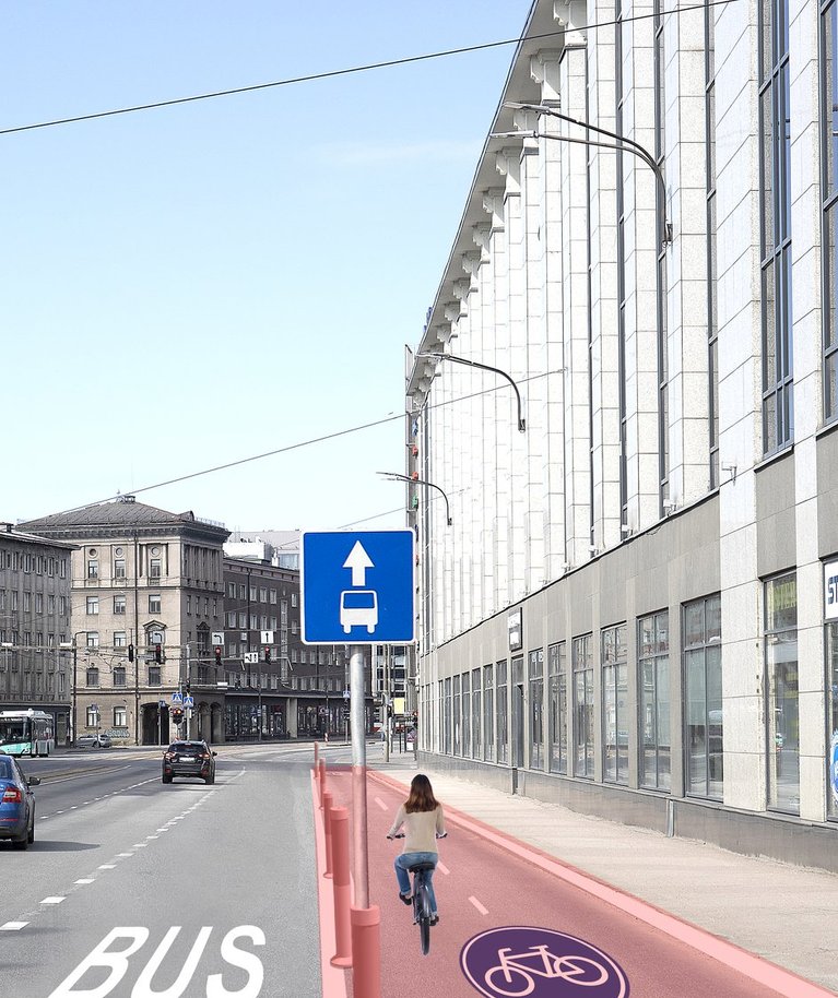 Sellesse Narva maantee lõiku kavatsetakse rattatee rajada sõidutee arvel.