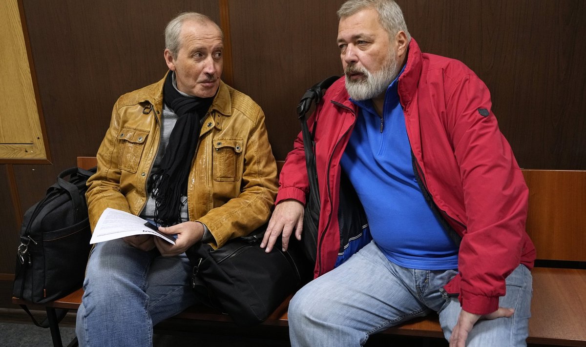 Novaja Gazeta ajakirjanik Sergei Sokolov ja väljaande peatoimetaja Dmitri Muratov.