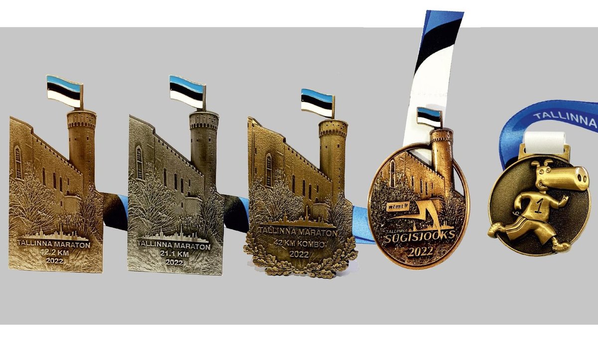 Tallinna Maratoni medalid.