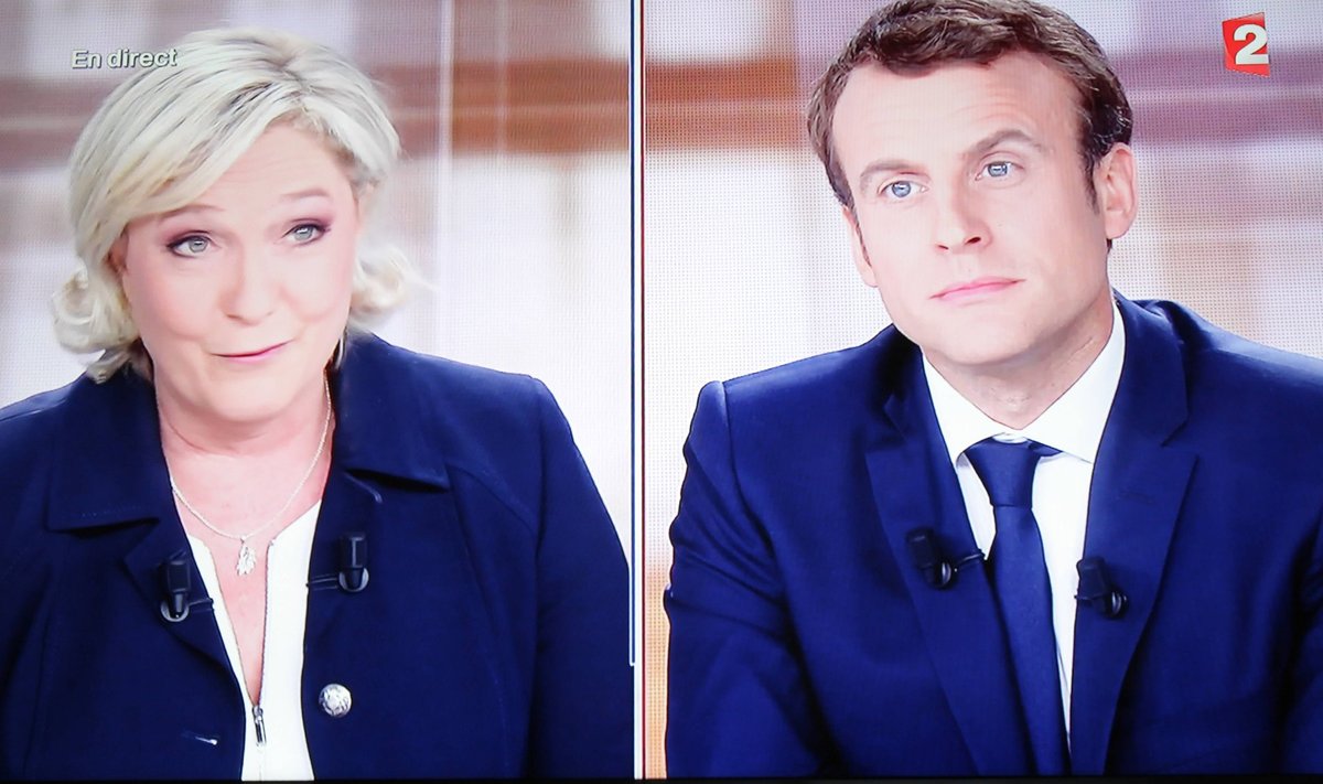 Ajalugu kordub? Paremäärmuslane Marine Le Pen ja praegune president Emmanuel Macron 2017. aasta presidendivalimiste teise vooru debatil