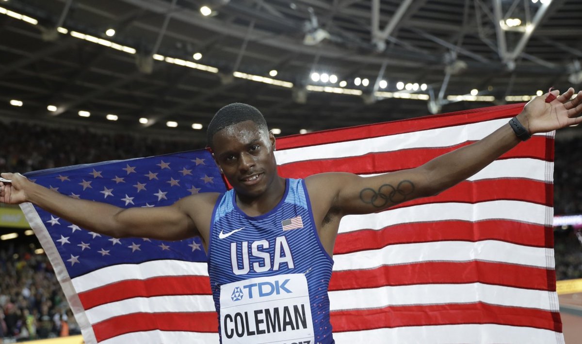 Christian Coleman võitis 2017. aasta Berliini MM-il 100 meetri hõbemedali.