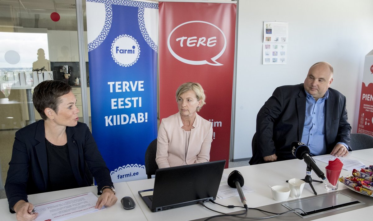 Tere nõukogu esimees Katre Kõvask (vasakul), Tere juhataja Margit Talts ja Farmi juhataja Valdis Noppel suhtusid eilsel pressikonverentsil tulevikku optimistlikult.