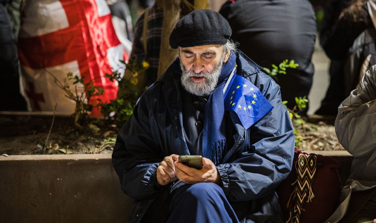 Öised meeleavaldajad Gruusia parlamendi ees 14.05.2024