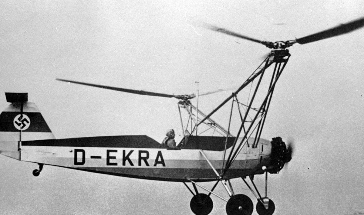 Focke-Wulf Fw 61, esimene tõesti toimiv helikopter. (Wikimedia Commons)