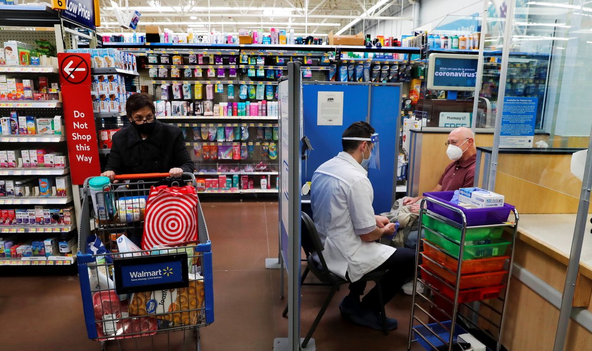 Walmart teatas sel nädalal, et vaktsineeritud nende poes maski kandma enam ei pea