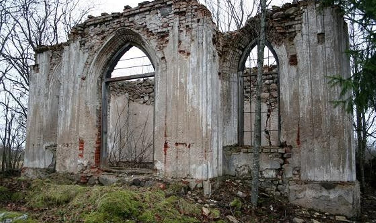 Meossaare külaseltsi algatusel tahetakse talgupäeval koristada võsast välja raiutud vana kabeli varemeid. 