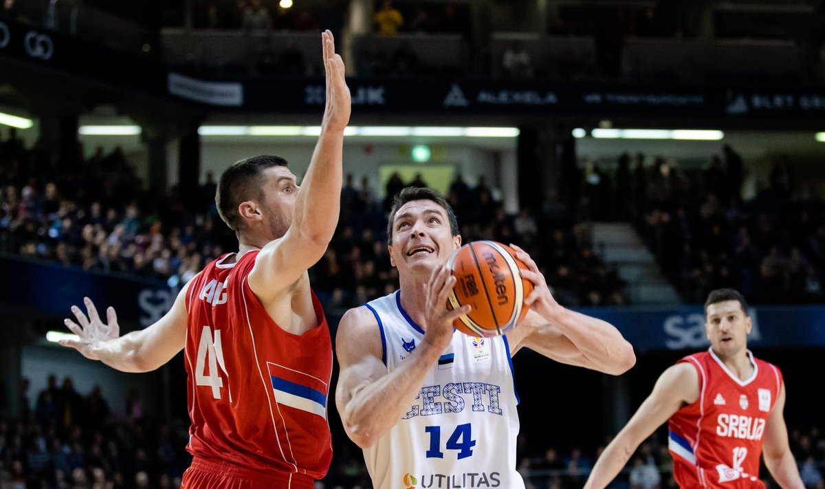 Eesti korvpallikoondis alistas Saku Suurhallis 2019 aasta MM-i valiksarjas Serbia 71 : 70.