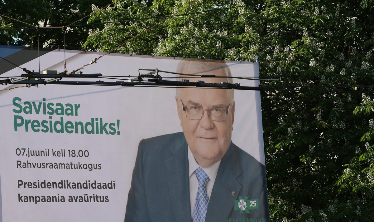 Eile riputati Tallinnas üles plakat „Savisaar Presidendiks!”, millele „kampaania” asemel on kirjutatud „kanpaania” ja arusaamatul põhjusel on sõna president suure algustähega.