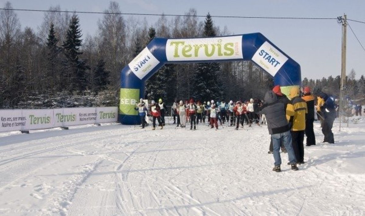 Tartu maratoni naistesõidu start. Foto: Kaimo Puniste, KMZPHOTO.