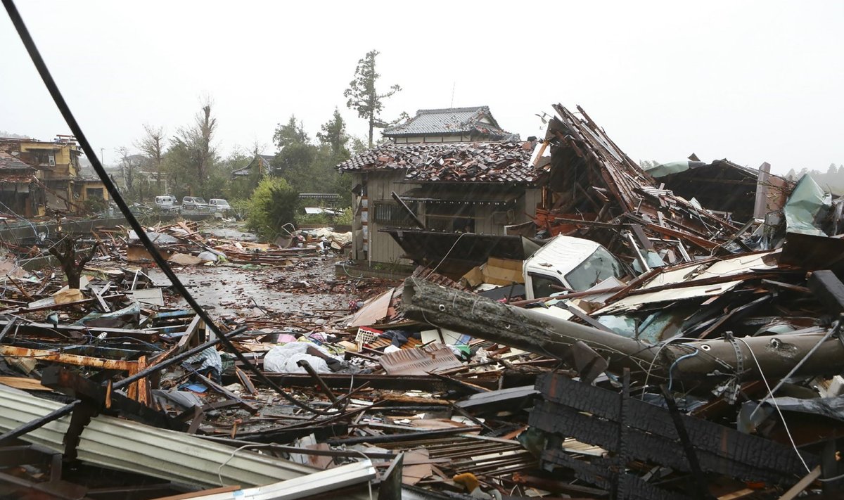 Taifuuni põhjustatud purustused Jaapanis.