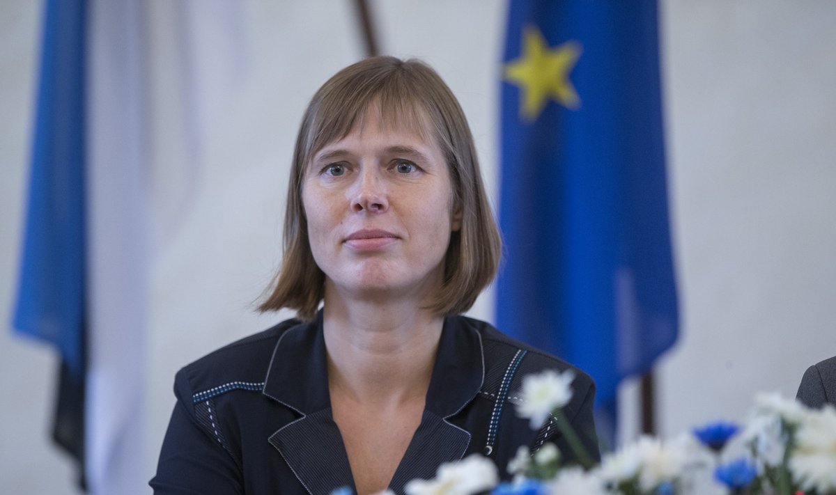 Presidendikandidaat Kersti Kaljulai. Kohtumine fraktsioonidega riigikogus