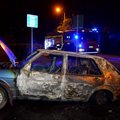 VIDEO ja FOTOD | Viljandis põles sõiduauto lahtise leegiga