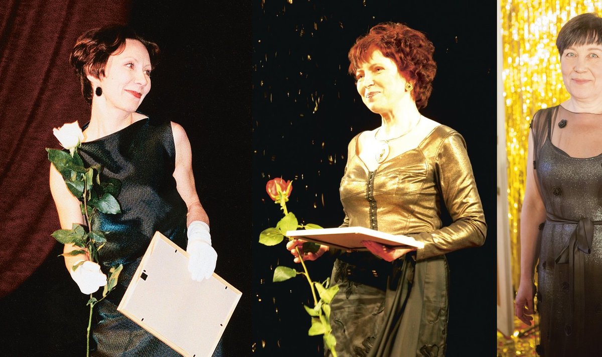VÕIDUKAMAD NÄITLEJANNAD: Kersti Kreismann (keksel; seni ainus kolmekordne eesti teatri naispeaosa-oskari võitja!) ja Marika Vaarik (paremal) ning Anu Lamp (vasakul).