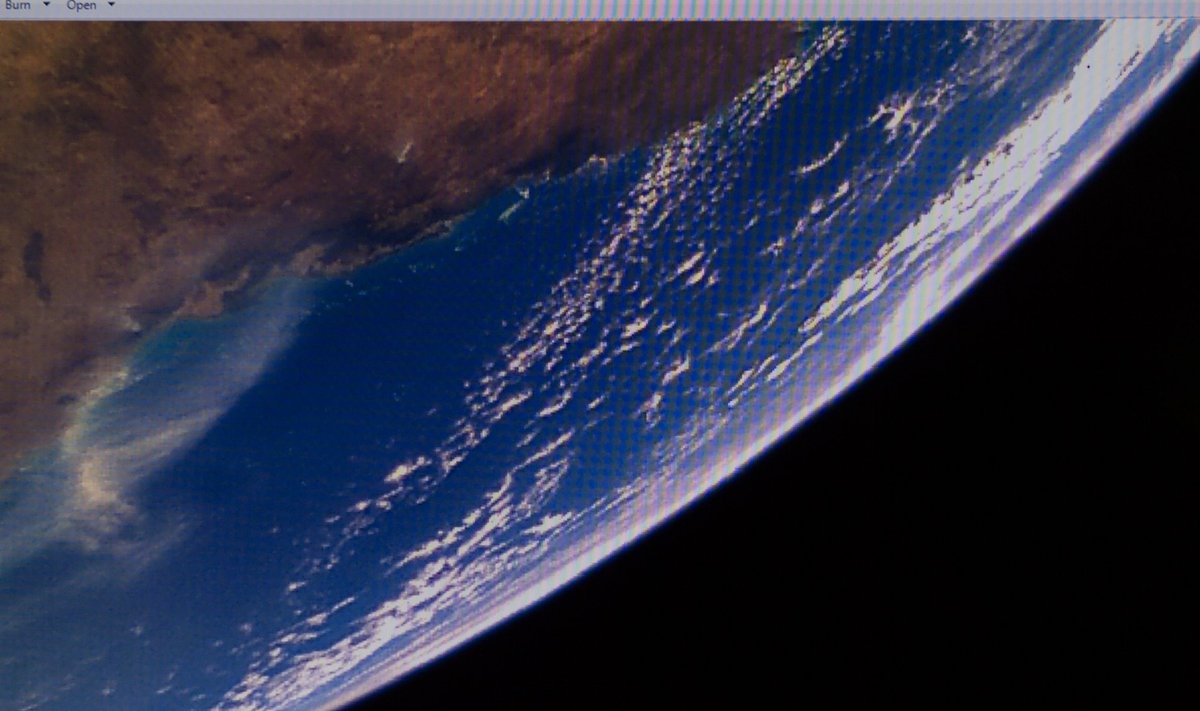 Eesti esimese satelliidi ESTCube-1 abil tehtud pilt