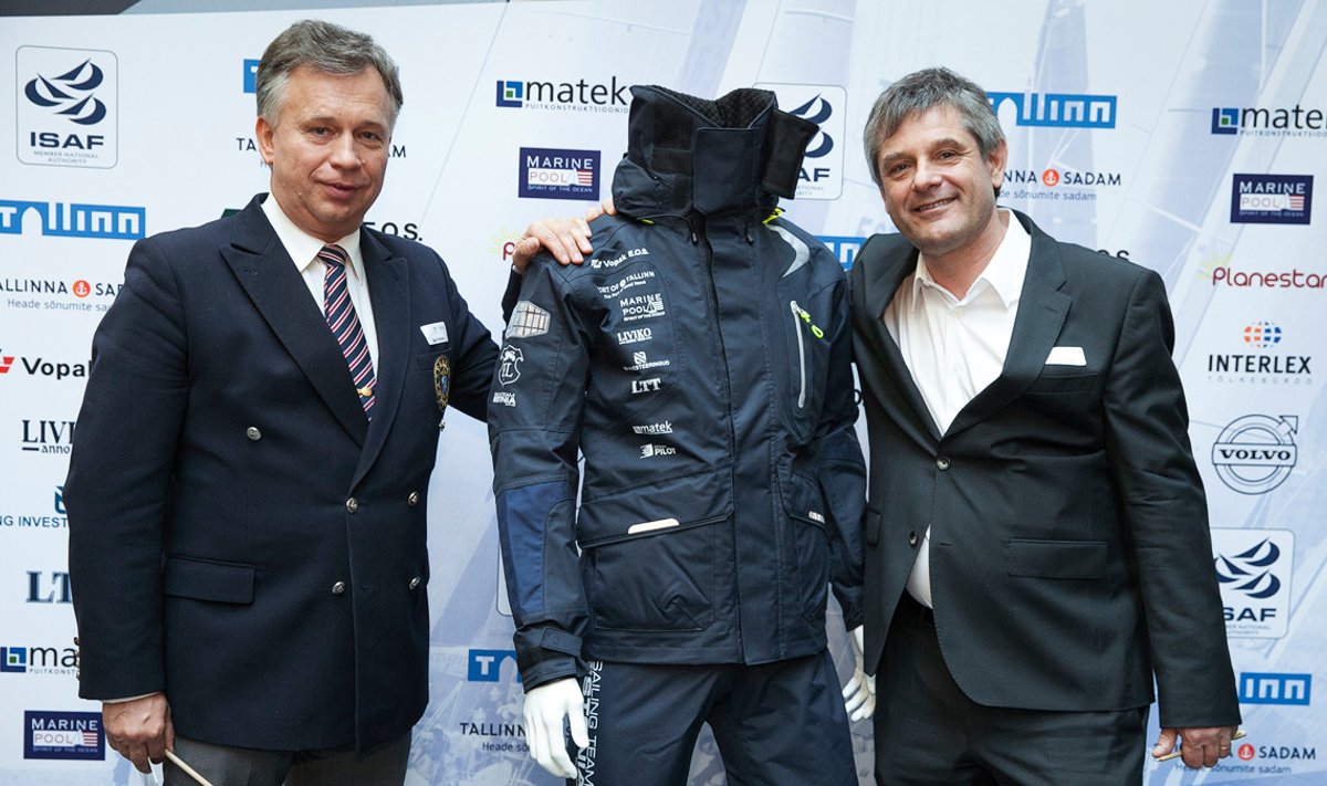 Eesti Jahtklubide Liidu president Egon Elstein (vasakul) ja Marinepool Sportartikel omanik Gerhard Eberle 