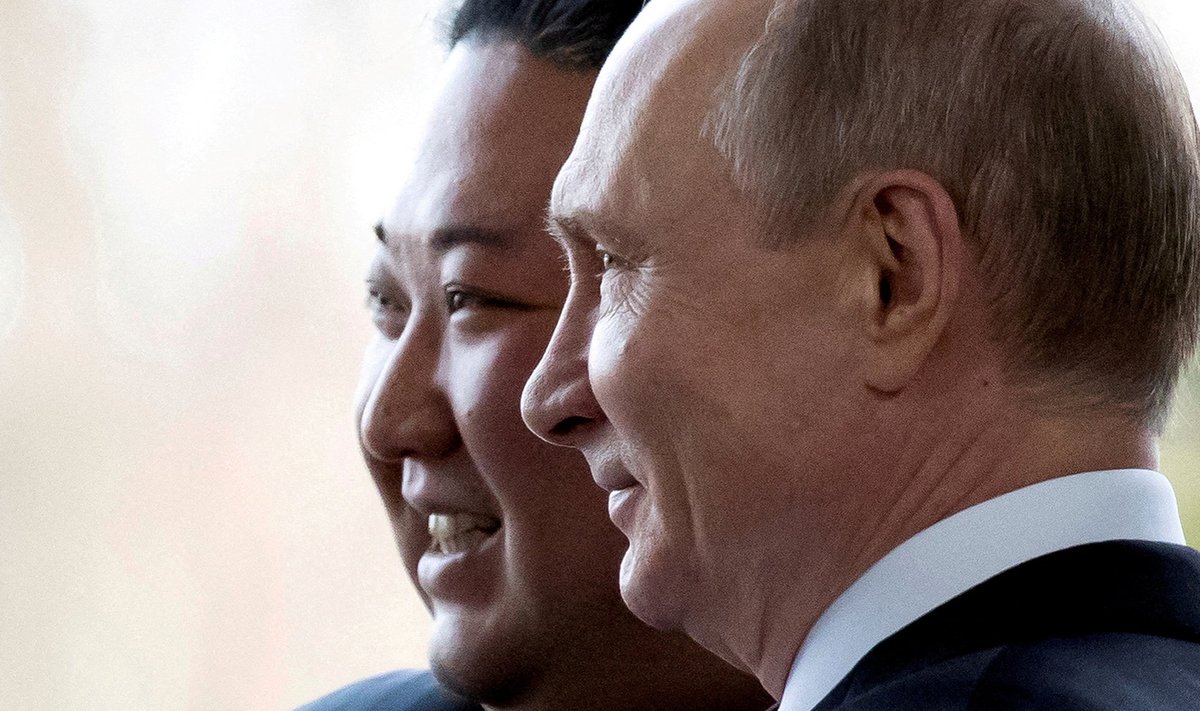 Venemaa diktaator Vladimir Putin (esiplaanil) ja Põhja-Korea diktaator Kim Jong Un.