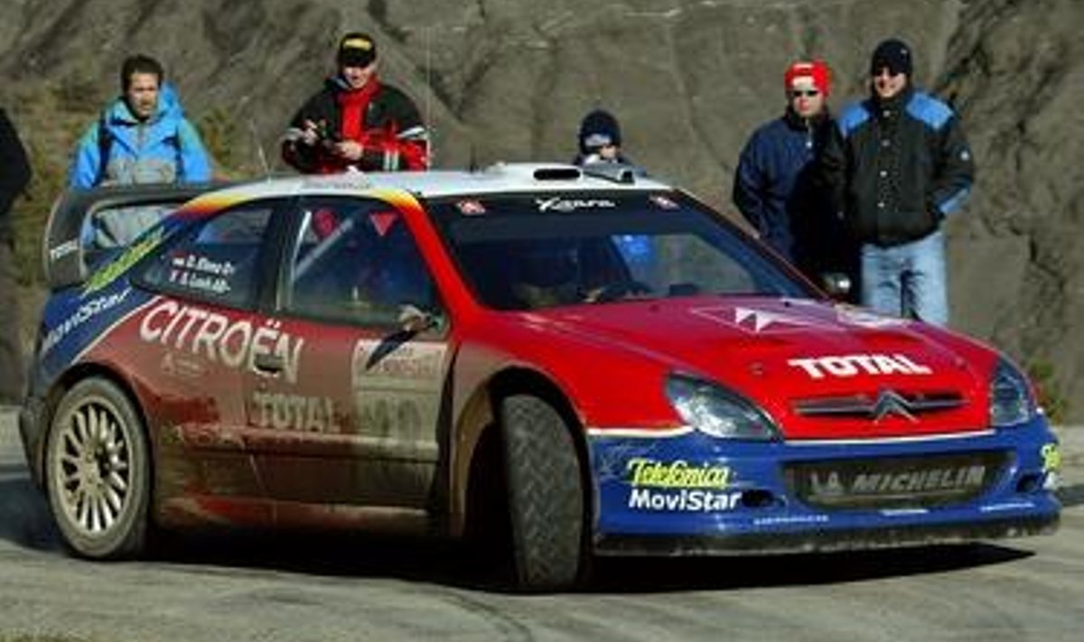 Sebstian Loeb Citroen Xsara WRC roolis Monte Carlo rallil 2003.