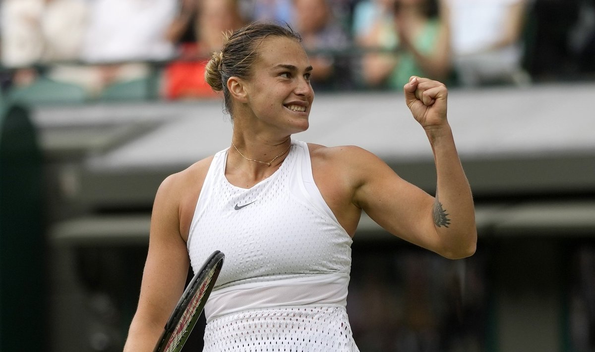 Arina Sabalenka jõudis Wimbledonis poolfinaali.