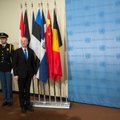 ФОТО: В помещении Совбеза ООН установили флаг Эстонии