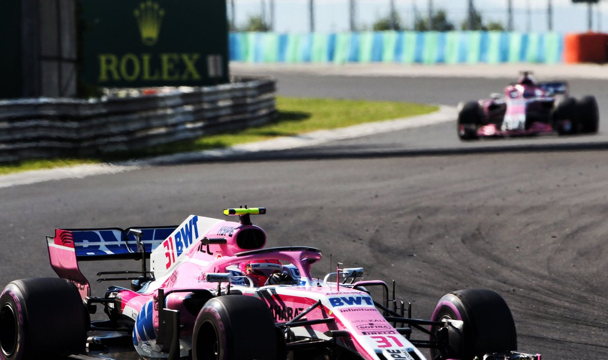 Force India sõitja Esteban Ocon Ungari GP-l