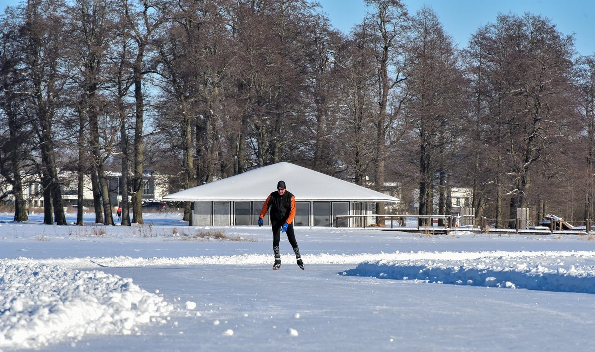 Veel 12. veebruaril olid Viljandi järve jääolud suurepärased