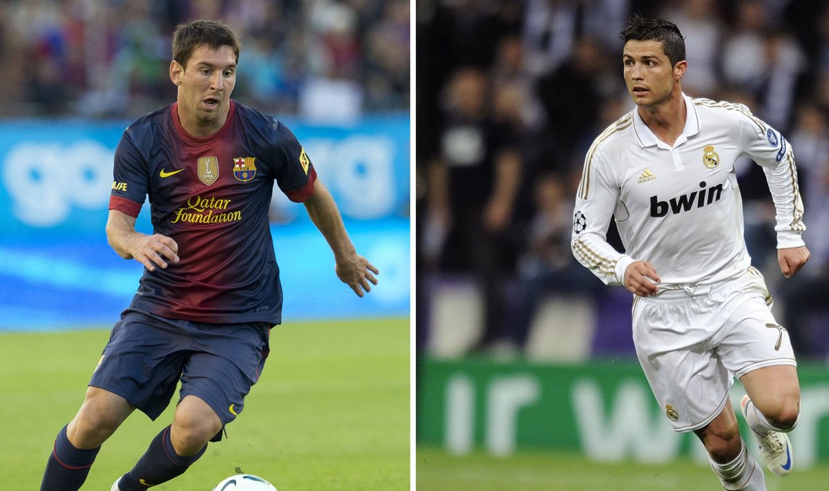 Kaks jalgpallimaailma suurimat staari: Messi ja Ronaldo