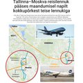 ГРАФИК: Смотрите, какие маневры совершал самолет из Таллинна, чтобы избежать столкновения над Москвой