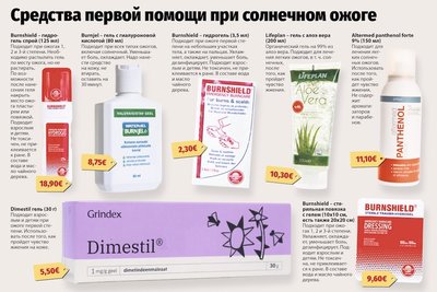 Средства от ожогов
